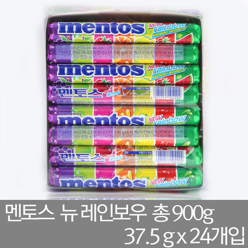 멘토스 과일맛 푸르티 37.5g x24개 편의점사탕