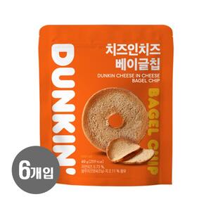 던킨도너츠 베이글칩 치즈인치즈 60g x 6개입 (1BOX)