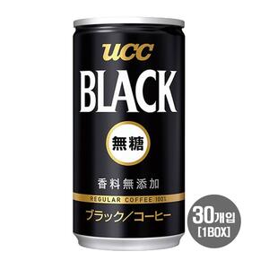 UCC 블랙 넌 슈가 캔 185ml x 30개입 (1BOX) 일본 블랙커피