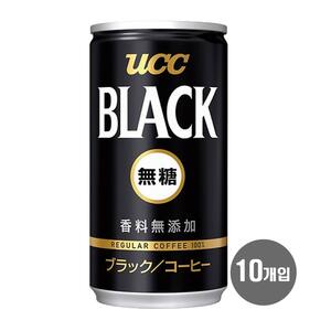 UCC 블랙 넌 슈가 캔 185ml x 10개 일본 블랙커피